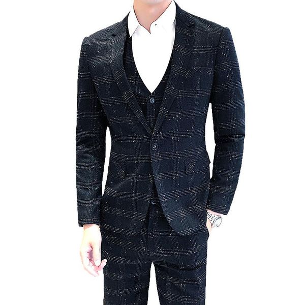 men's business plaid slim suit 3 piece set jacket vest pants male party dress blazers coat trousers waiscoat suits &, White;black
men's business plaid slim suit 3 piece set jacket vest pants male party dress blazers coat trousers waiscoat suits &, White;black