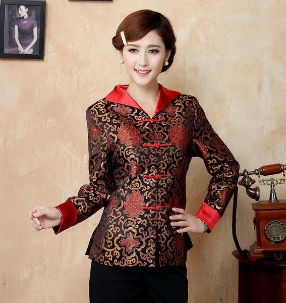 women's jackets chinese traditional mother coat rich gold flower brocade improved style tang suit dress daily wear jacket women, Black;brown
women's jackets chinese traditional mother coat rich gold flower brocade improved style tang suit dress daily wear jacket women, Black;brown