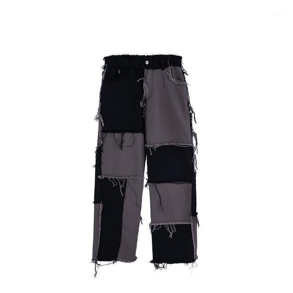 autumn and winter color matching patchwork jeans men's loose streetwear ladies hip-hop, Blue
autumn and winter color matching patchwork jeans men's loose streetwear ladies hip-hop, Blue