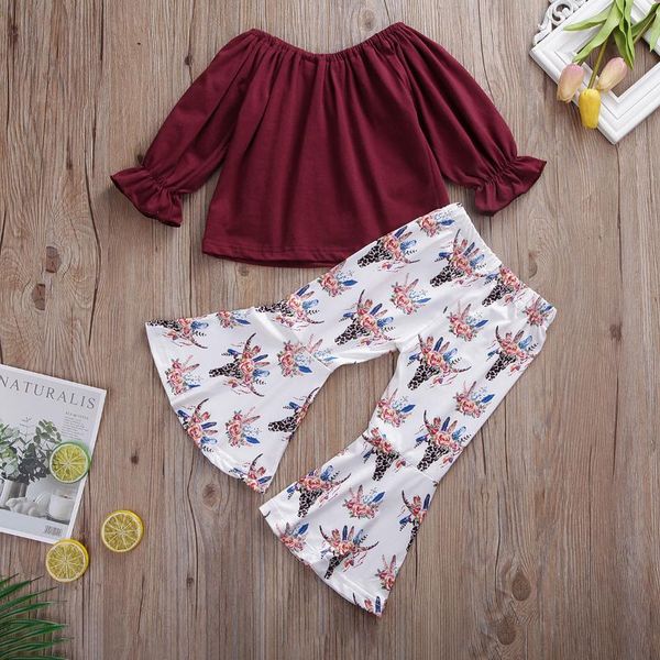 fashion 1-6t toddler kids baby girls clothes sets be wild long sleeve bodysuits flare pants outfits set clothing, White
fashion 1-6t toddler kids baby girls clothes sets be wild long sleeve bodysuits flare pants outfits set clothing, White