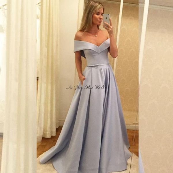 party dresses gorgeous off the shoulder prom 2021 corset back a-line satin long dress formal gown with pocket and bow vestido de festa, White;black
party dresses gorgeous off the shoulder prom 2021 corset back a-line satin long dress formal gown with pocket and bow vestido de festa, White;black