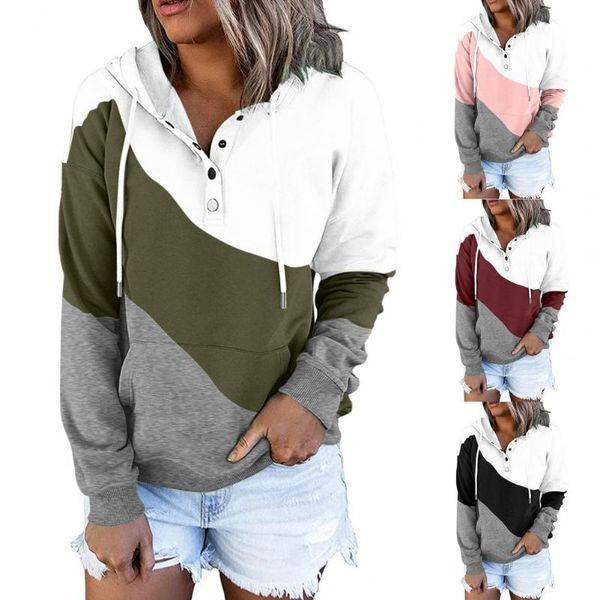 women's hoodies & sweatshirts large pocket women contrast color ribbing cuff sweatshirt for daily wear, Black
women's hoodies & sweatshirts large pocket women contrast color ribbing cuff sweatshirt for daily wear, Black