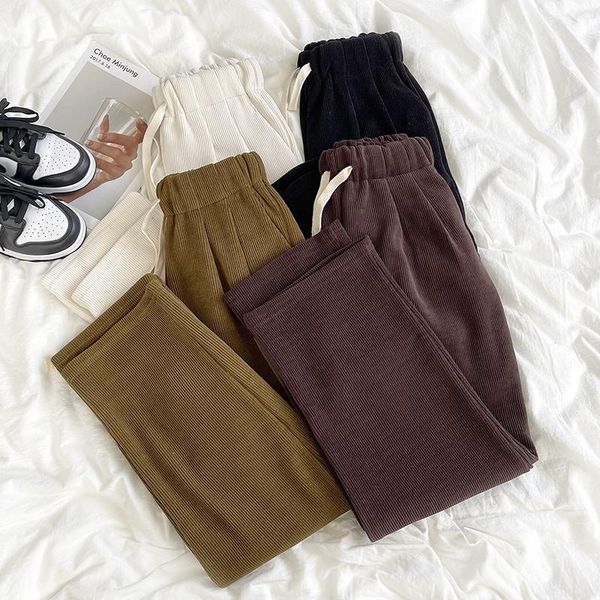 women's pants & capris solid high waist thicken rib cord straight pant khaki / brown white black, Black;white
women's pants & capris solid high waist thicken rib cord straight pant khaki / brown white black, Black;white