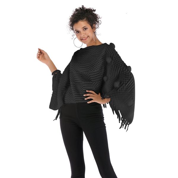 women's cape women female fashion casual knitted sweater streetwear clock solid pullover autumn winter outerwear x7jd, Black
women's cape women female fashion casual knitted sweater streetwear clock solid pullover autumn winter outerwear x7jd, Black