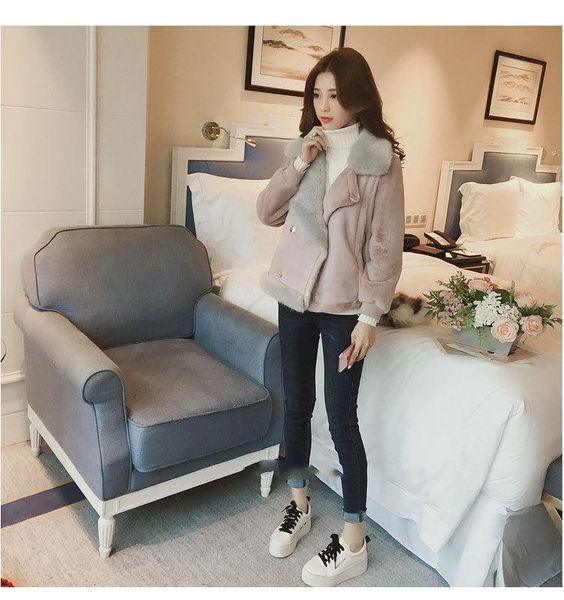 women's jackets autumn and winter suede motorcycle plush cotton jacket fur one lamb hair short coat women1 bx1z, Black;brown
women's jackets autumn and winter suede motorcycle plush cotton jacket fur one lamb hair short coat women1 bx1z, Black;brown
