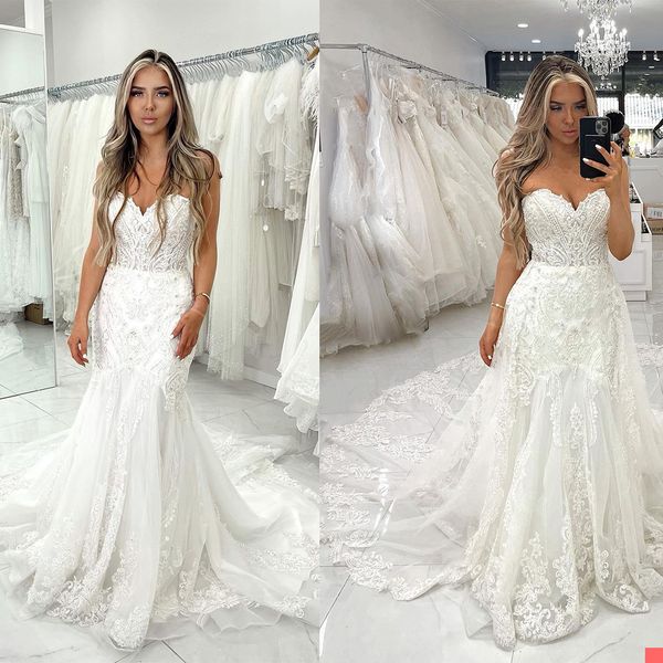 arabic dubai mermaid wedding dress with detachable train sweetheart lace appliuqe sleeveless plus size bridal gowns, White
arabic dubai mermaid wedding dress with detachable train sweetheart lace appliuqe sleeveless plus size bridal gowns, White
