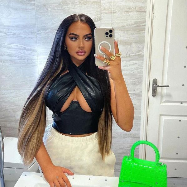 women's tanks & camis 2021 ladies backless pu leather camisole girls solid color hanging neck tie up sleeveless slim base shirt, White
women's tanks & camis 2021 ladies backless pu leather camisole girls solid color hanging neck tie up sleeveless slim base shirt, White