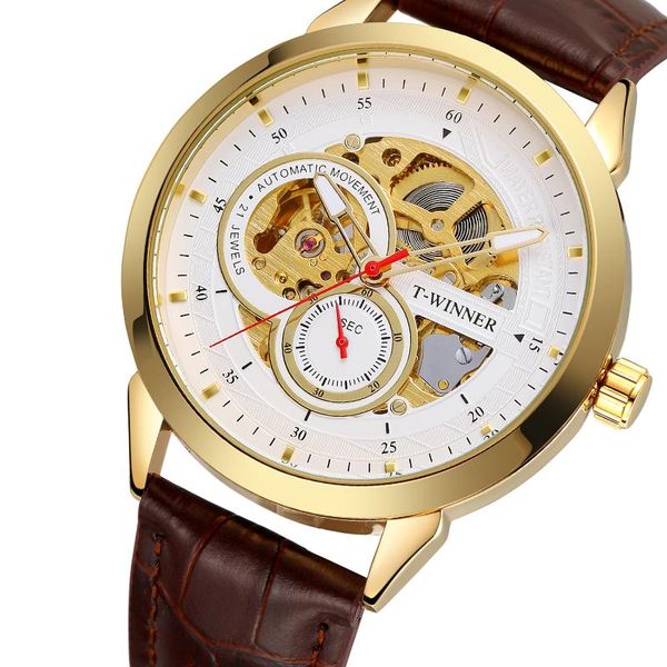 wristwatches t-winner 2021 arrival high end wrist watch automatic water resistant genuine leather men watches luxury white gold, Slivery;brown
wristwatches t-winner 2021 arrival high end wrist watch automatic water resistant genuine leather men watches luxury white gold, Slivery;brown