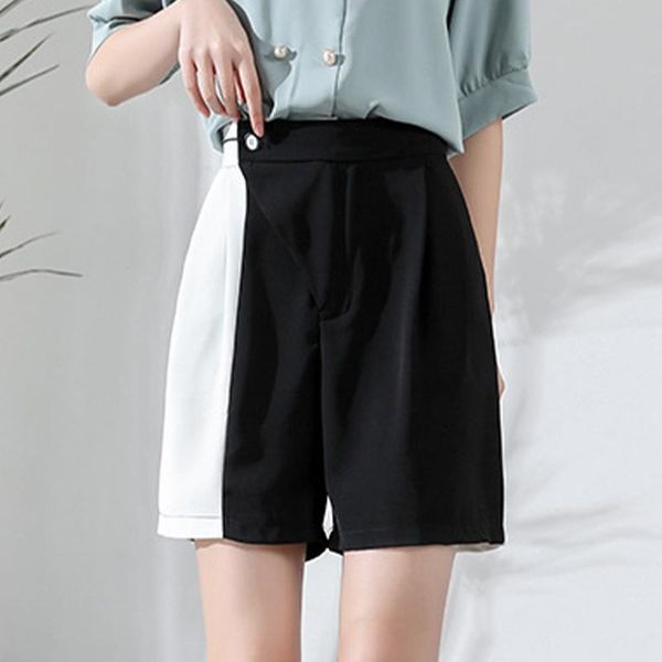 women's shorts summer casual high waist wide leg for women 2021 fashion korean style solid office ladies work wear suit, White;black
women's shorts summer casual high waist wide leg for women 2021 fashion korean style solid office ladies work wear suit, White;black