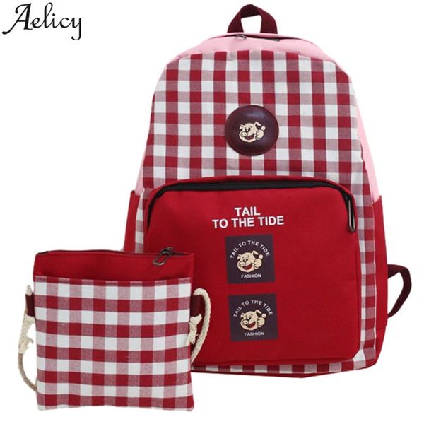backpack aelicy female canvas plaid student bag large capacity zipper travel mochila
backpack aelicy female canvas plaid student bag large capacity zipper travel mochila