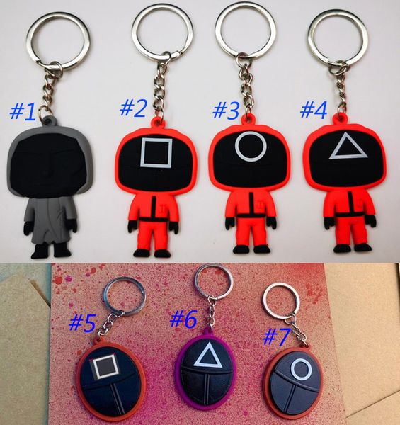7 styles squid game keychain soldier spopular series are still missing your keychains 3d mini doll figurine key ring car backpack pendant #x, Silver
7 styles squid game keychain soldier spopular series are still missing your keychains 3d mini doll figurine key ring car backpack pendant #x, Silver