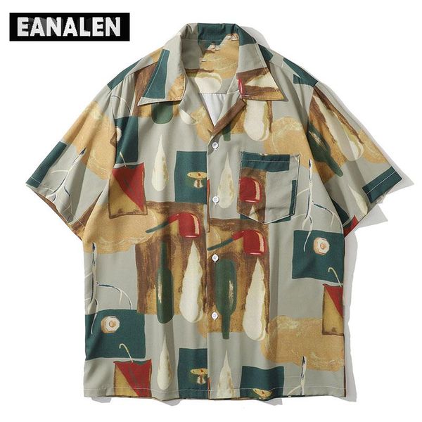 summer men's oil painting aesthetic button shirt harajuku vintage clothes oversized short sleeve abstract graffiti beach casual shirts, White;black
summer men's oil painting aesthetic button shirt harajuku vintage clothes oversized short sleeve abstract graffiti beach casual shirts, White;black
