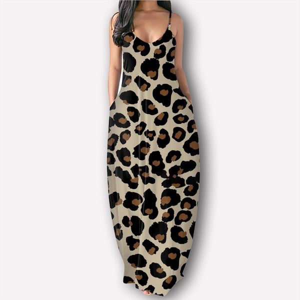 40 summer plus size womens dress leopard print v neck pockets sleeveless vest long strap vintage beach style sundress, Black;gray
40 summer plus size womens dress leopard print v neck pockets sleeveless vest long strap vintage beach style sundress, Black;gray