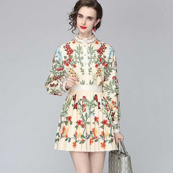 runway design women 2 piece set spring flowers embroidery stand collar shirt + high waist pleated mini skirts suit female 210526, White
runway design women 2 piece set spring flowers embroidery stand collar shirt + high waist pleated mini skirts suit female 210526, White