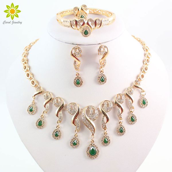 gold plated crystal african beads jewelry sets for women dress accessories wedding bridal green zircon necklace earrings set, Slivery;golden
gold plated crystal african beads jewelry sets for women dress accessories wedding bridal green zircon necklace earrings set, Slivery;golden