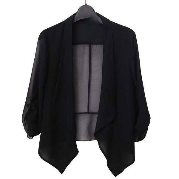 women's jackets m-5xl 2021 spring summer plus size chiffon cardigan thin short small coat shawl sunscreen jacket drop, Black;brown
women's jackets m-5xl 2021 spring summer plus size chiffon cardigan thin short small coat shawl sunscreen jacket drop, Black;brown
