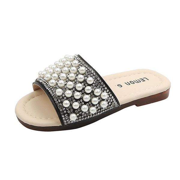 kids elegant pearl slippers beash sandals summer shoes for girls children flat princess size 21-30 slipper, Black;grey
kids elegant pearl slippers beash sandals summer shoes for girls children flat princess size 21-30 slipper, Black;grey