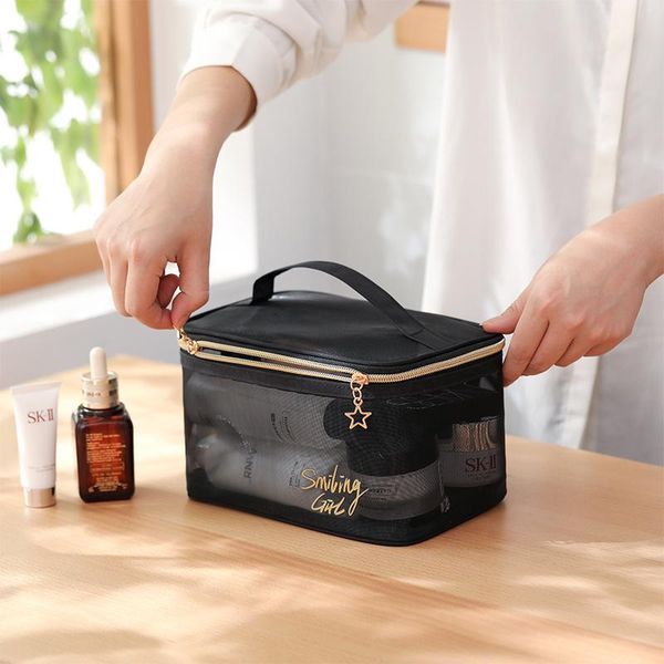 cosmetic bags & cases ladies bag large-capacity transparent mesh simple storage travel portable toiletry
cosmetic bags & cases ladies bag large-capacity transparent mesh simple storage travel portable toiletry