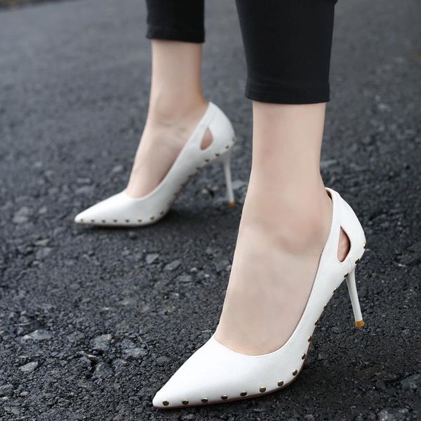 dress shoes women's soft leather shallow fashion hollowing high heels candy colors pointed women pumps show thin female office shoe 34, Black
dress shoes women's soft leather shallow fashion hollowing high heels candy colors pointed women pumps show thin female office shoe 34, Black
