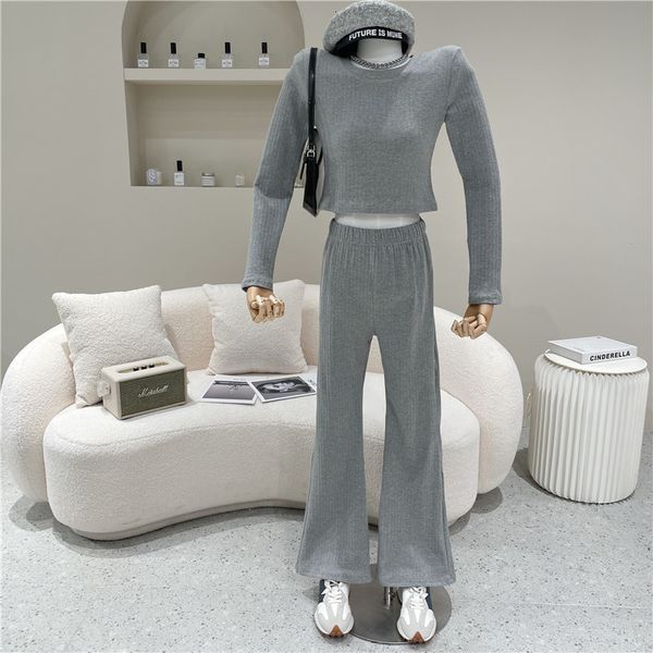 pant simple girl suit mode spring summer niche thin fashion design shirt + leg pants wide two pieces together, White 
pant simple girl suit mode spring summer niche thin fashion design shirt + leg pants wide two pieces together, White