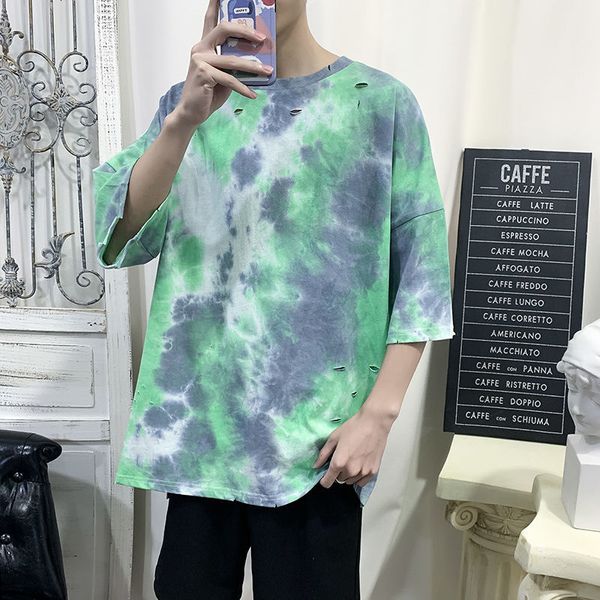 hoodies ripped tie-dye t-shirt men's fashion retro casual hole tshirt mens streetwear summer cotton short-sleeved t shirt men s-2xl, Black
hoodies ripped tie-dye t-shirt men's fashion retro casual hole tshirt mens streetwear summer cotton short-sleeved t shirt men s-2xl, Black