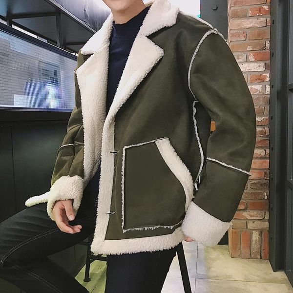 men's down & parkas jacket winter lambswool warm cotton coats vintage jackets thicken streetwear fashion patchwork, Black
men's down & parkas jacket winter lambswool warm cotton coats vintage jackets thicken streetwear fashion patchwork, Black