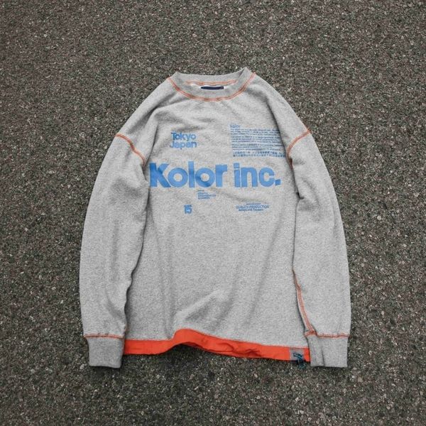 men women 20ss kolor tokyo ginza six limited color block cotton round neck pullover long sleeve sweater, Black
men women 20ss kolor tokyo ginza six limited color block cotton round neck pullover long sleeve sweater, Black
