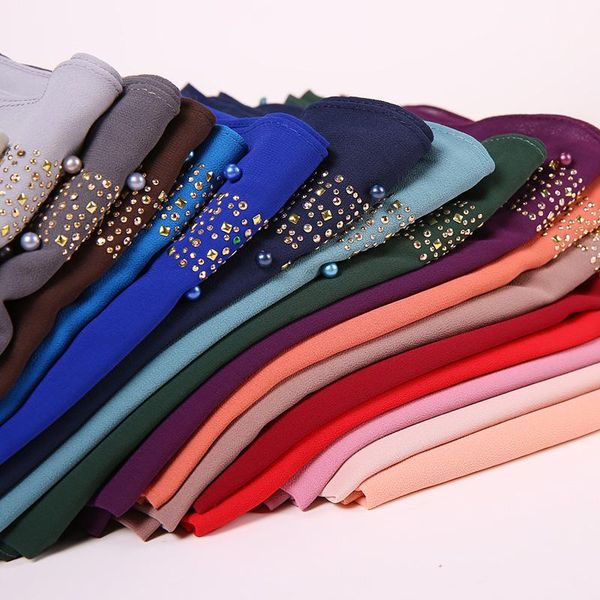 scarves fashion luxury pearl chiffon scarf hijab diamond shawl head solid color wraps muslim 20 colors, Blue;gray
scarves fashion luxury pearl chiffon scarf hijab diamond shawl head solid color wraps muslim 20 colors, Blue;gray
