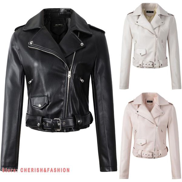 women's leather & faux 2021 fashion women smooth motorcycle jackets ladies long sleeve autumn winter biker streetwear black coat
women's leather & faux 2021 fashion women smooth motorcycle jackets ladies long sleeve autumn winter biker streetwear black coat