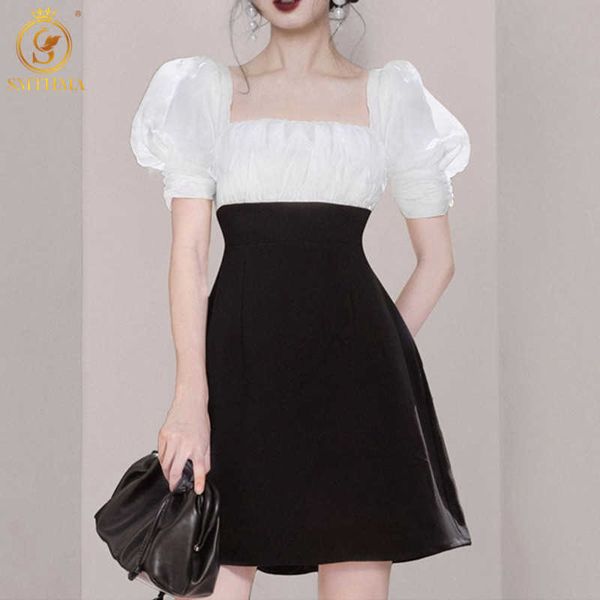 casual dresses korea chic square collar mini for women summer short sleeve slim high waist patchwork vestidos femme 2021 upw9, Black;gray
casual dresses korea chic square collar mini for women summer short sleeve slim high waist patchwork vestidos femme 2021 upw9, Black;gray