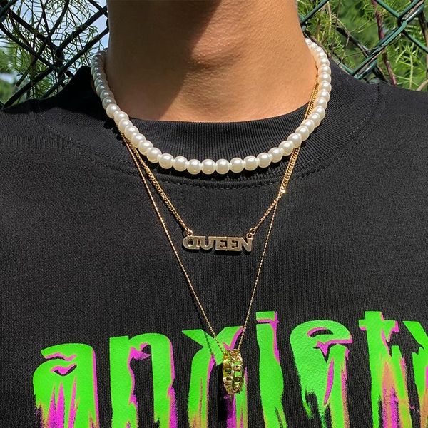 pendant necklaces lacteo vintage letter retro round circle necklace hip hop imitation pearls clavicle chain collor choker, Silver
pendant necklaces lacteo vintage letter retro round circle necklace hip hop imitation pearls clavicle chain collor choker, Silver