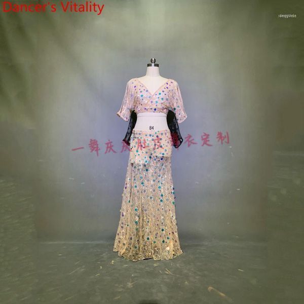 stage wear customized belly dance sequin lace perspective skirt women oriental drum group competition set1, Black;red
stage wear customized belly dance sequin lace perspective skirt women oriental drum group competition set1, Black;red
