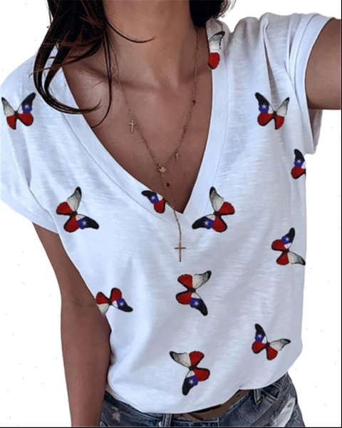 butterfly women print short sleeve t shirt large size xs 5xl streetwear casual v neck female shirts summer, White
butterfly women print short sleeve t shirt large size xs 5xl streetwear casual v neck female shirts summer, White