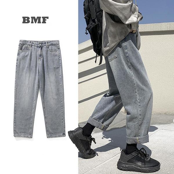 men's jeans 2021 korean style loose straight fashion casual denim trousers kpop couple clothes men women chic cargo pants streetwear, Blue
men's jeans 2021 korean style loose straight fashion casual denim trousers kpop couple clothes men women chic cargo pants streetwear, Blue