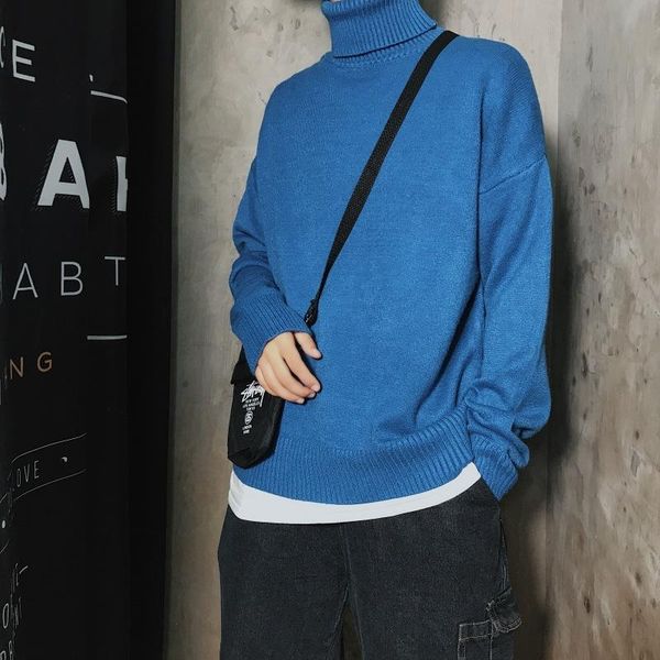 men's sweaters high-neck fashion sweater lazy autumn and winter style warm soft waxy wool base solid color, White;black
men's sweaters high-neck fashion sweater lazy autumn and winter style warm soft waxy wool base solid color, White;black