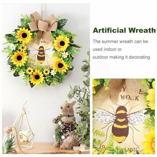 decorative flowers & wreaths artificial sunflower hornets wreath simulation door party wall for living room decoration wedding garland d5j3
decorative flowers & wreaths artificial sunflower hornets wreath simulation door party wall for living room decoration wedding garland d5j3