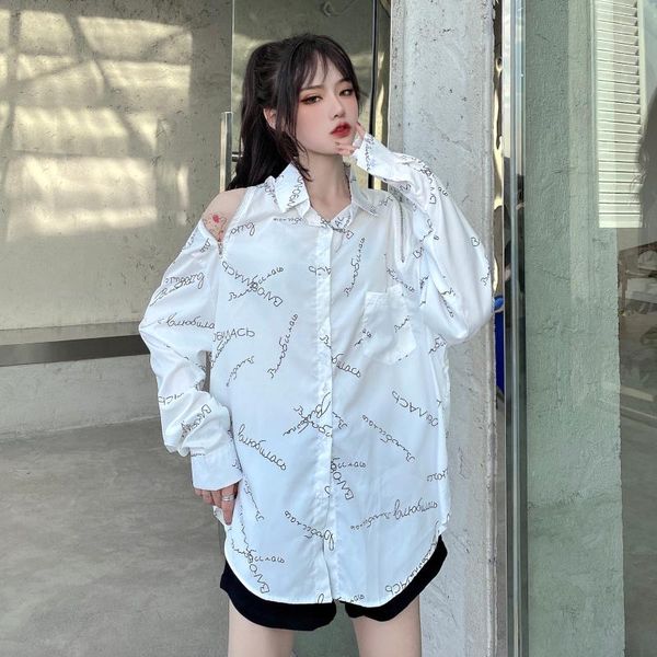arrival trending lovely long sleeve lapel woman blouse slogan printing pockets design women's blouses & shirts, White
arrival trending lovely long sleeve lapel woman blouse slogan printing pockets design women's blouses & shirts, White
