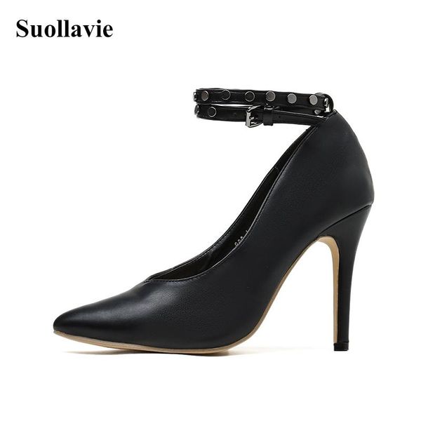 dress shoes suollavie 2021 women pumps punk rivet ladies solid black female high heels shallow office pointed toe
dress shoes suollavie 2021 women pumps punk rivet ladies solid black female high heels shallow office pointed toe