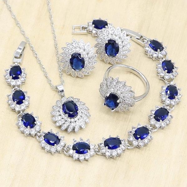 earrings & necklace blue semi-precious silver color jewelry sets for women bracelet pendant ring birthday gift
earrings & necklace blue semi-precious silver color jewelry sets for women bracelet pendant ring birthday gift