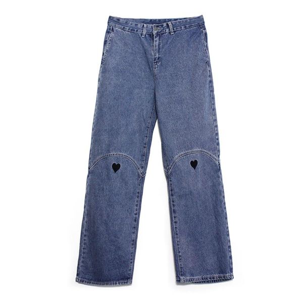 jeans women college style harajuku love pattern embroidery loose high waist wide leg vintage man women's, Blue
jeans women college style harajuku love pattern embroidery loose high waist wide leg vintage man women's, Blue