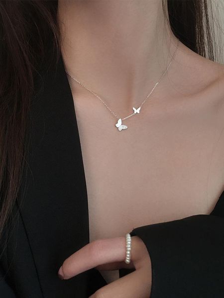 chains 2021 double butterfly silver color small piece choker necklace for women girls minimalist jewelry cute accessories gift
chains 2021 double butterfly silver color small piece choker necklace for women girls minimalist jewelry cute accessories gift