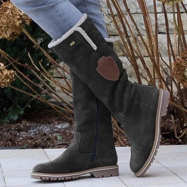 doratasia winter brand fashion casual shoes women round toe flock solid mid calf low heel boots vzla, Black
doratasia winter brand fashion casual shoes women round toe flock solid mid calf low heel boots vzla, Black