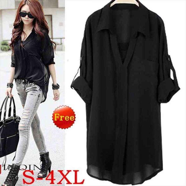 women blouses loose chiffon blouse shirt long sleeve v neck casual 4xl femme shirts plus large size xxxxl white black
women blouses loose chiffon blouse shirt long sleeve v neck casual 4xl femme shirts plus large size xxxxl white black