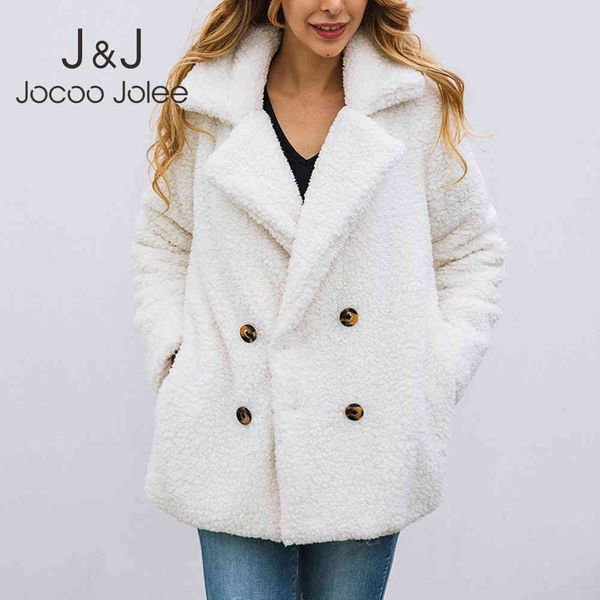 women fashion double-breasted teddy coats elegant faux fur jackets female casual warm soft plush overcoats with pockets 210518, Black
women fashion double-breasted teddy coats elegant faux fur jackets female casual warm soft plush overcoats with pockets 210518, Black