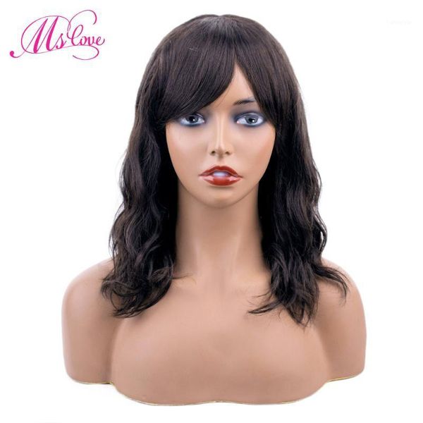 body wave human hair wig with bangs wigs for women brazilian bob cosplay 14 18 inch ms love1, Black;brown
body wave human hair wig with bangs wigs for women brazilian bob cosplay 14 18 inch ms love1, Black;brown