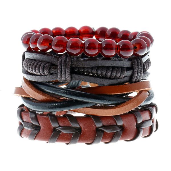 rope leather handmade braided multilayer beads charm bracelets retro set for men punk adjustable bangle party club decor jewelry, Golden;silver
rope leather handmade braided multilayer beads charm bracelets retro set for men punk adjustable bangle party club decor jewelry, Golden;silver