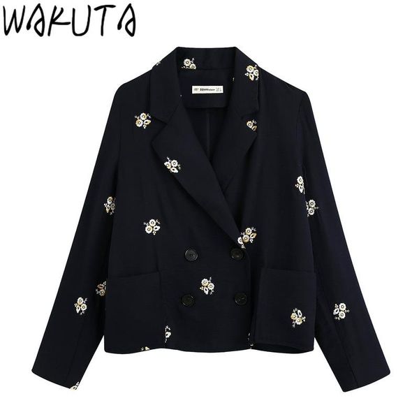 casual embroidery floral blazer for women 2021 fall chic elegant double breasted design jackets ladies outwear women's suits & blazers, White;black
casual embroidery floral blazer for women 2021 fall chic elegant double breasted design jackets ladies outwear women's suits & blazers, White;black