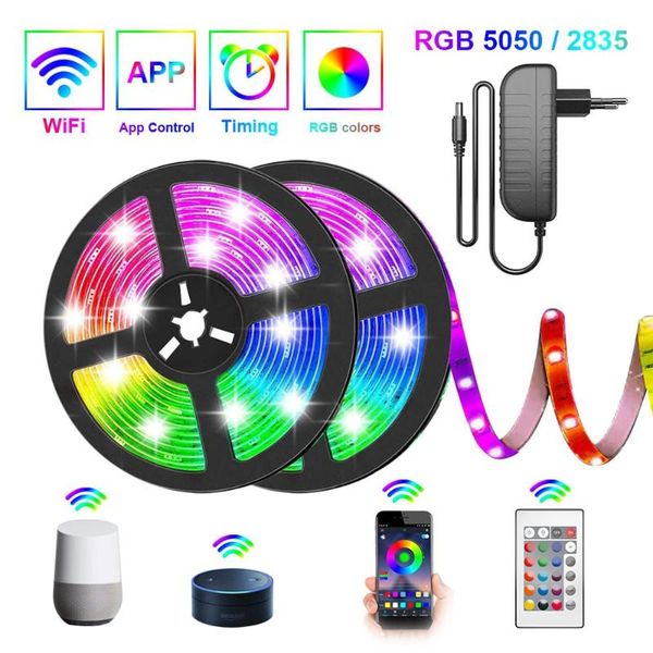 strips wifi led strip light 5m-20m 2835 lights rgb flexible lamp tape ribbon diode with app adapter+strip
strips wifi led strip light 5m-20m 2835 lights rgb flexible lamp tape ribbon diode with app adapter+strip