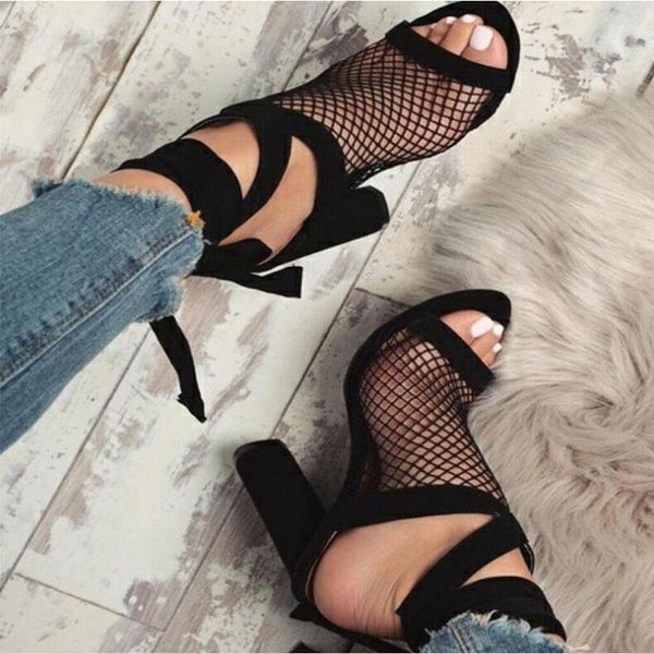 women high heels shoes 2021 spring summer peep toe thin sandals lace up party plus-size 35-40, Black
women high heels shoes 2021 spring summer peep toe thin sandals lace up party plus-size 35-40, Black