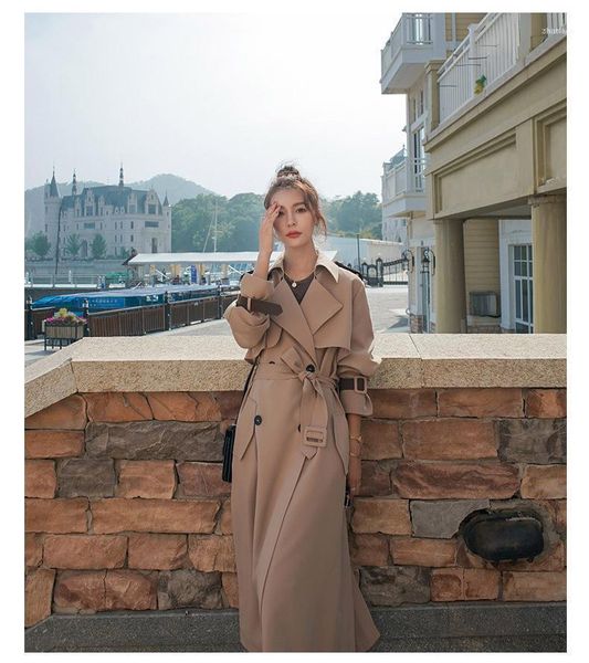 women casual loose double breasted skirt style trench coat with sashes female outwear windbreaker1, Tan;black
women casual loose double breasted skirt style trench coat with sashes female outwear windbreaker1, Tan;black